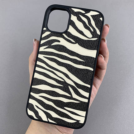 Чохол для Apple iPhone 11 чохол з принтом зебра на телефон айфон 11 чорний з білим a01o, фото 1