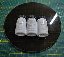 Набір для вирівнювання брусків — скло та 3 порошки карбіду кремнію.