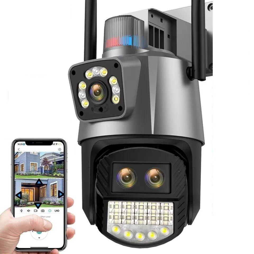 Вулична охоронна поворотна WIFI камера спостереження Besder P15QS-12MP з бузком. Зум. iCSee, фото 1