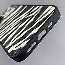 Чохол для Apple iPhone 13 чохол з принтом зебра на телефон айфон 13 чорний з білим a01o, фото 4