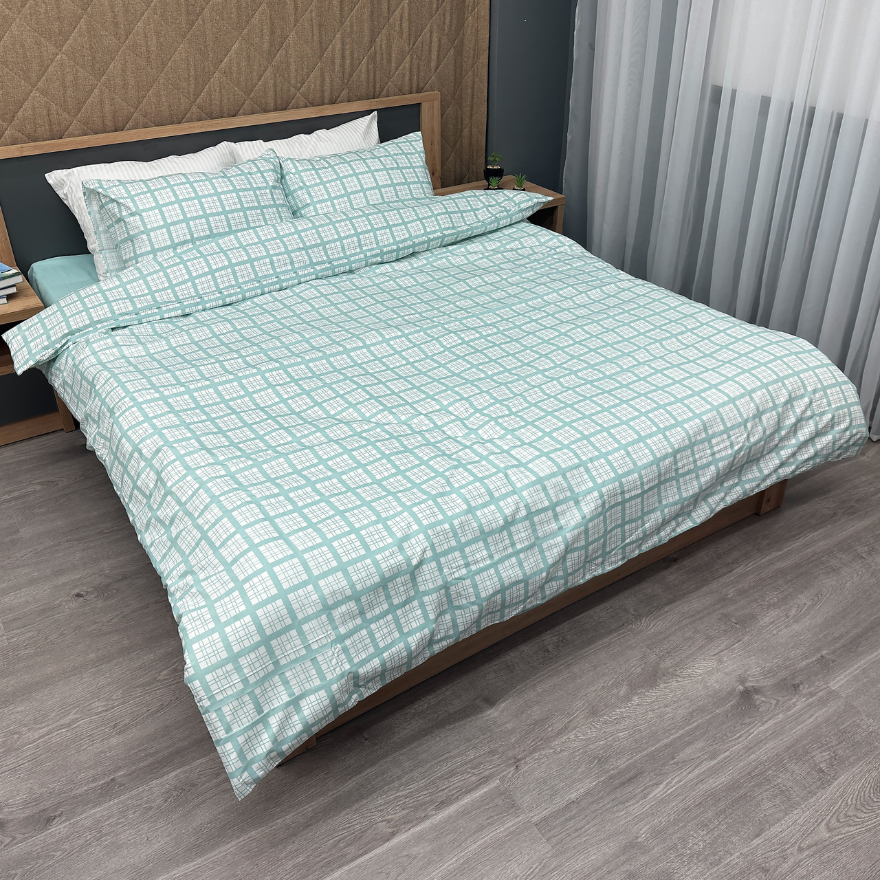 Комплект постільної білизни, Decorator SOFTY PLUS Bianca блакитний з білим