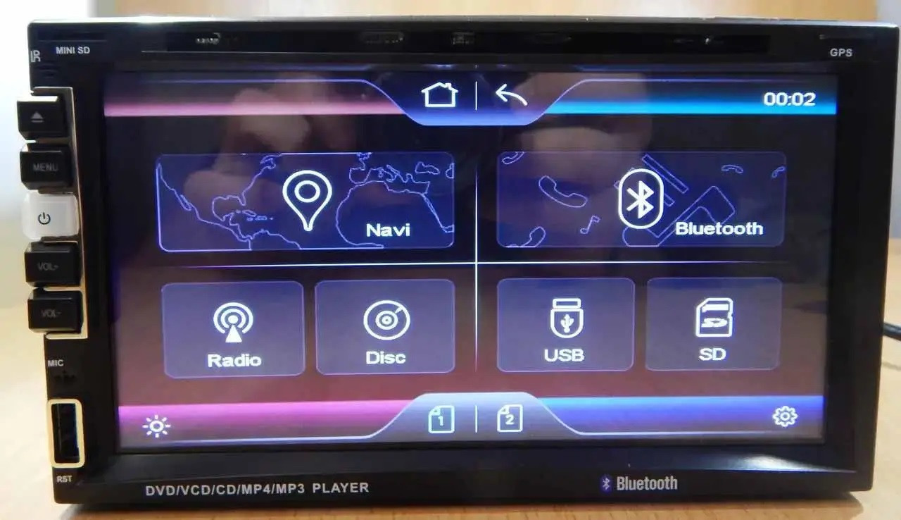 Автомагнітола 2din Pi 803 GPS 7" екран GPS-MP3-Dvd-Tv/Fm-тюнер + Карта навігації