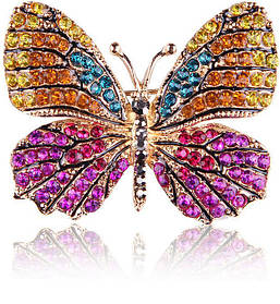 Елегантна та витончена брошка Метелик із біжутерійного сплаву, 4.5х3.5 см.