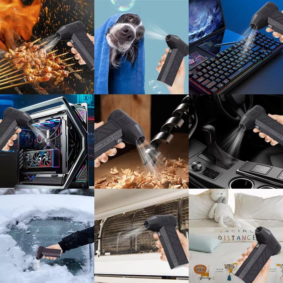 Ручний надпотужний акумуляторний турбо вентилятор від USB