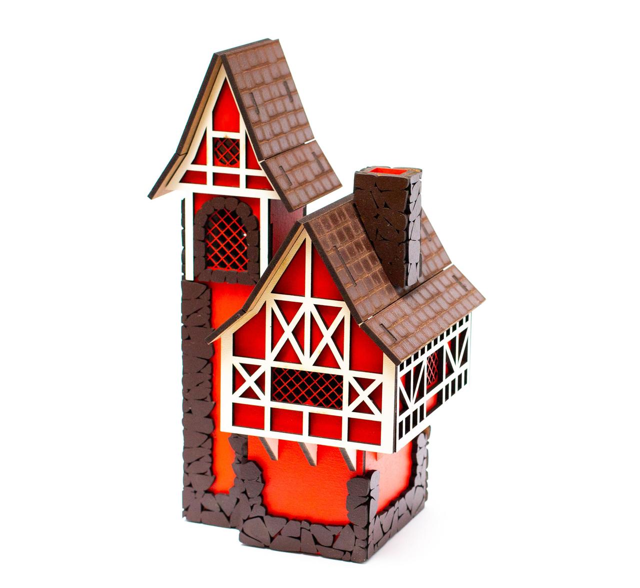 Конструктор нічник Баварський будинок червоний