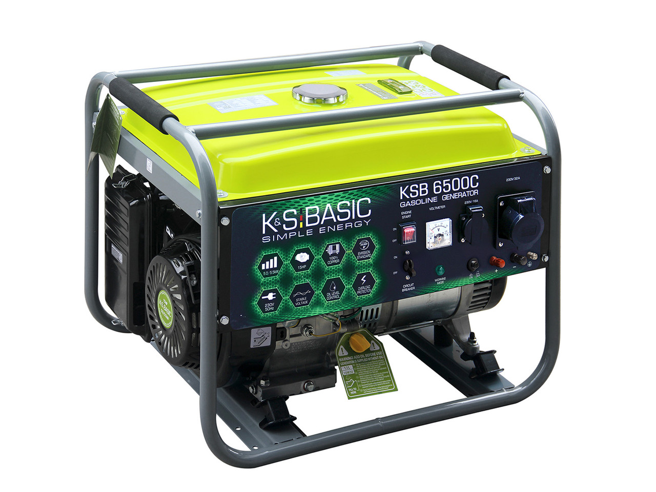 Бензиновий генератор «K&S BASIC» KSB 6500C