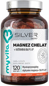 MyVita Magnesium CHELAT+B6 P-5-P Silver Myvita 120 капсул