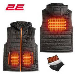 Жилет з підігрівом 2E Heat Power Plus Black з капюшоном розмір M (2E-HVHPPM-BK)