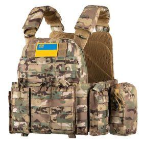Плитоноска 2Е, Тип 5, з кишенями для бічного захисту, камуфляж (2E-MILPLACARTYPE5-Y2-CC), фото 1