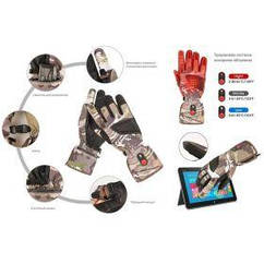 Рукавички з підігрівом 2E Hunter Camo, розмір XL