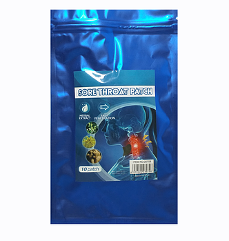 Пластир проти болю в горлі Herbal Sore Throat Patch 10 шт./пач. (KG-12076)