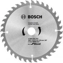 Диск пиляльний Bosch Eco for Wood 160x2.2x20-36T (2.608.644.374)
