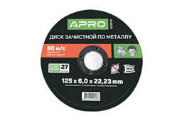 Диск зачисний до металу 180х6х22,22мм (5шт в пач) APRO