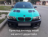 BMW E46 зябра в капот ABS пластик БМВ Е46 жабра тюнінг накладки на капот, фото 6