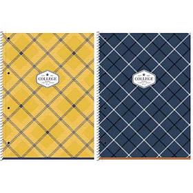 Коледж-блок А4+ 80арк лінія кремовий блок спіраль 70г/м2 картон  мат. ламінація A4-080-6703L