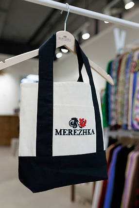 Еко сумка "MEREZHKA" бежева, фото 3