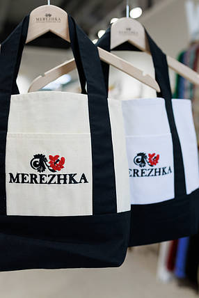 Еко сумка "MEREZHKA" біла, фото 4