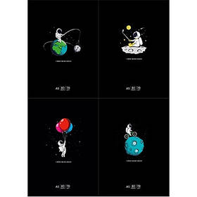 Зошит А5 48арк клітинка білий блок скоба 70г/м2 картон ВД-лак Student A5-048-5220K Шк