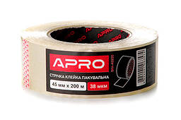 Стрічка клейка пакувальна 38мкм 45мм 200м APRO