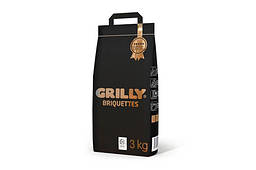 Брикети деревновугільні 3кг Premium Grilly