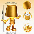 Настільний нічник сенсорний з магнітом 19х15см, 1800мАг, USB, Golden Mikki / Акумуляторна лампа-нічник, фото 9