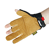 Рукавички Mechanix M-Pact® Framer Leather Fingerless Gloves Brown, фото 4