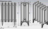 Радіатор чавунний дизайнерський VIADRUS Bohemia R 450/225, фото 4