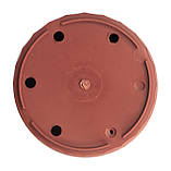 Горщик для квітів з підставкою Аттика 1.3 літри №14 коричневий (ПП КВВ), фото 3