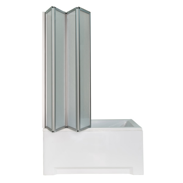 Штора на ванну Vivia Tiffani P 140х110 см гармошка скло із пластику матове