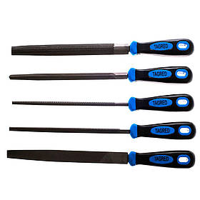 Набір слюсарних напилків 200 мм, 5 шт. для роботи по металу Слюсарні напилки Tagred TA1075