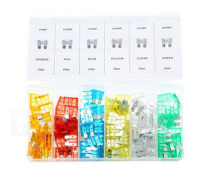 Набір автомобільних запобіжників 5-30 AMP, 120 шт. Комплект запобіжників Tagred TA1405