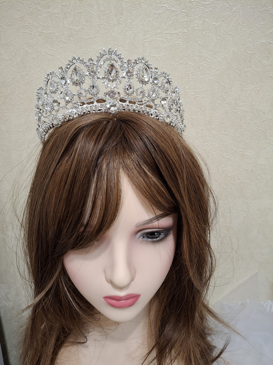 Чарівна діадема з камінням SWAROVSKI, срібло