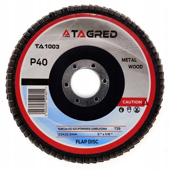 Ламельний шліфувальний диск 125 мм P40 Tagred TA1003, фото 1