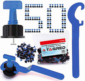Затискачі для вирівнювання плитки, затискачі 50 елементів, СВП для плитки, Tagred TA4220