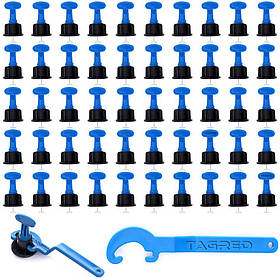 Багаторазова система вирівнювання плитки, клини, затискачі 50 елементів, СВП для плитки Tagred TA4102