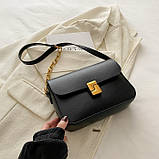 Жіноча класична сумка 6079 крос-боді чорна, фото 3