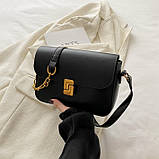 Жіноча класична сумка 6079 крос-боді чорна, фото 5