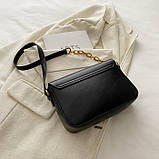 Жіноча класична сумка 6079 крос-боді чорна, фото 6