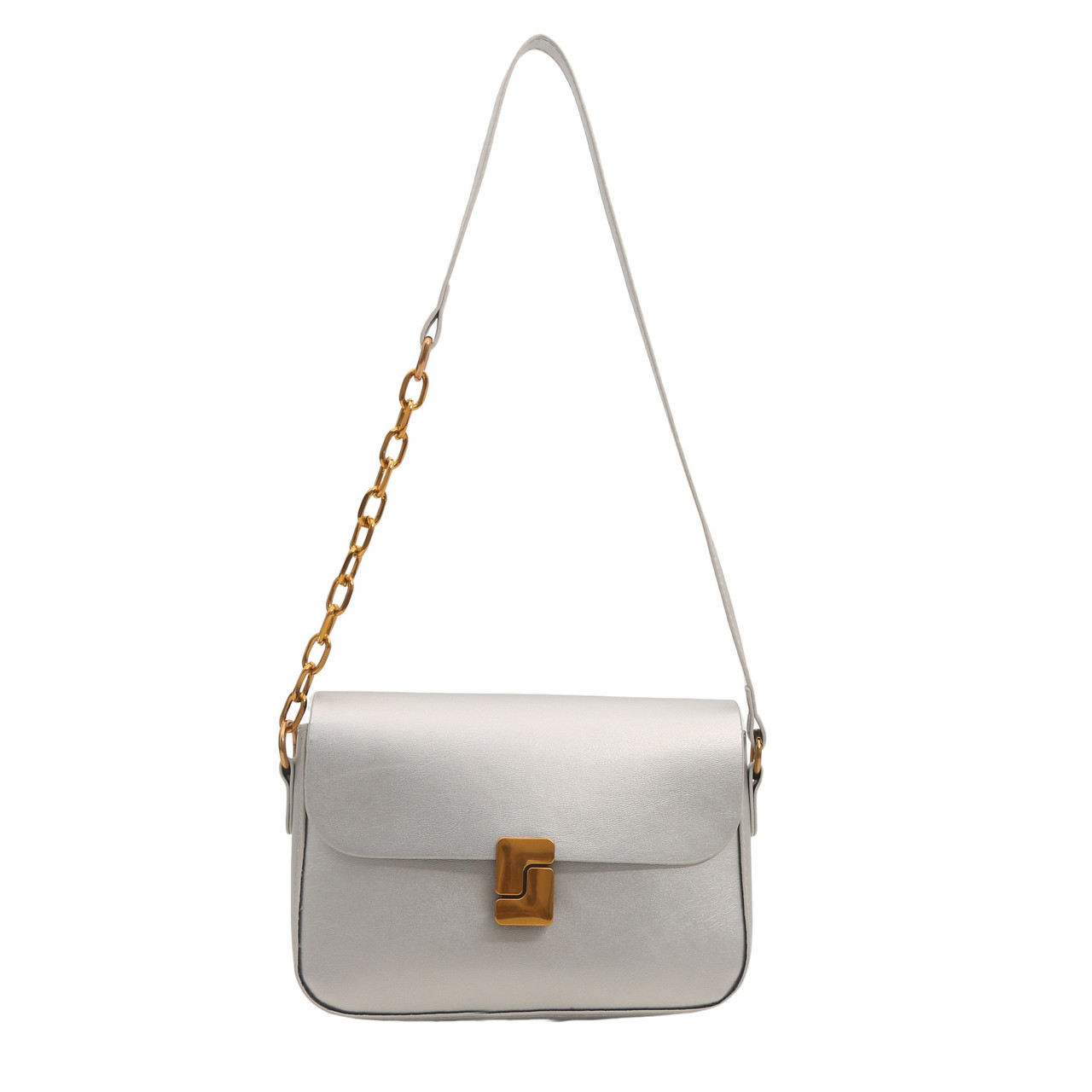 Жіноча класична сумка 6079 крос-боді сіра, фото 1