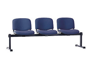 Стілець секційний Iso-3 z black тканина zt-07 синя (Новий Стиль ТМ)