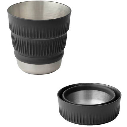 Туристичний складаний стакан Sea To Summit Detour Stainless Steel Collapsible Mug, 475 мл (Beluga Grey), фото 1