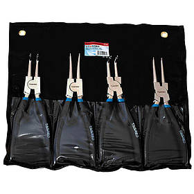 Набір плоскогубців для пружинних кілець 4 шт, чохол SEGERA 200 мм, професійні кліщі Tagred TA1042