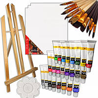 Подарунковий художній набір для малювання Van Bleiswijck з мольбертом та полотнами