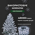 Гірлянда роса на пульті 100 метрів на 1000 led світлодіодів крапля на білому дроті біла GarlandoPro Lugi, фото 6