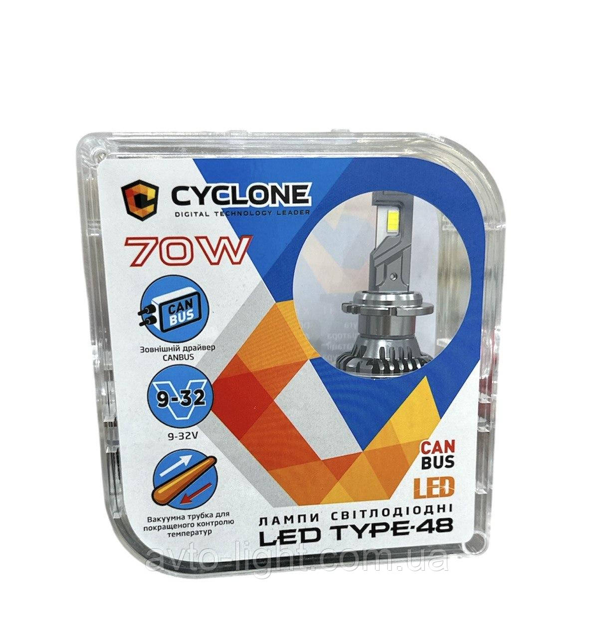 Cyclone LED Type 48 H7 5500K 18000LM 2 шт. комплект