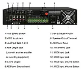 DSPPA MP210U 60 Вт 6-зонний підсилювач з USB/SD/FM/Bluetoothuetooth, фото 2