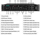 DSPPA MP210U 60 Вт 6-зонний підсилювач з USB/SD/FM/Bluetoothuetooth, фото 3
