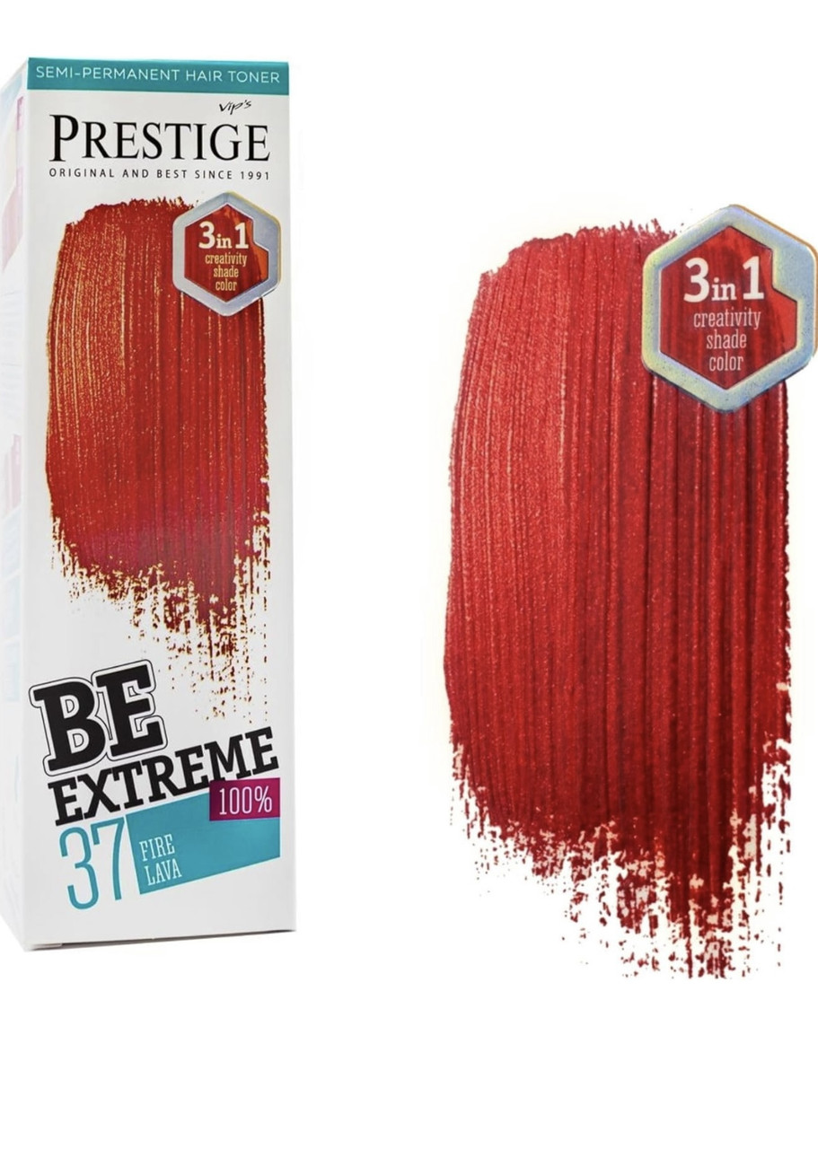 Відтінковий бальзам для волосся Vip's Prestige Be Extreme 37 Вогненна лава 100 мл, фото 1