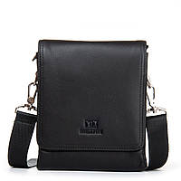 Чоловіча шкіряна сумка через плече BRETTON  9010-4 black.Чоловічі сумки оптом  в УкраЇні.
