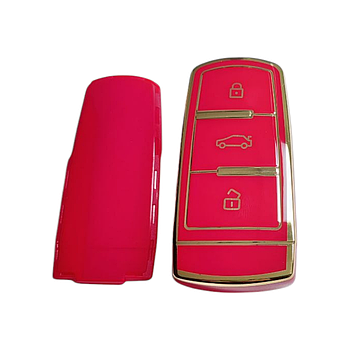 Чохол для ключа Volkswagen, глянець, червоний